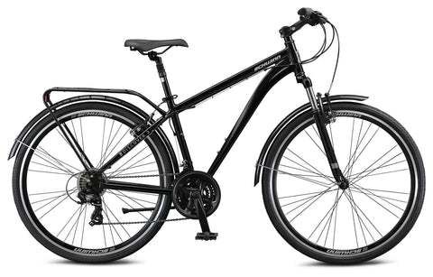 Discover 2 Hybrid Bike with 700c wheels and 21 speed EZ Fire shifters, alloy frame, front and rear brakes, suspension fork, unisex design
