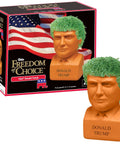 Presidential Chia Seed Planter Kit With Seed Pack, Donald Trump Edition, Easy To Grow Decor For Home Or Office, Terra Cotta Pot