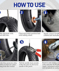 Instructions on using the Tire Repair Patch Kit With 24 Patch Plugs, Patch Roller, Buffing Wheel, 4 Mm Twist Drill Bits And Hex Shank Bits For Vehicle, Cars And Trucks, Ultimate DIY Car Emergency Fix