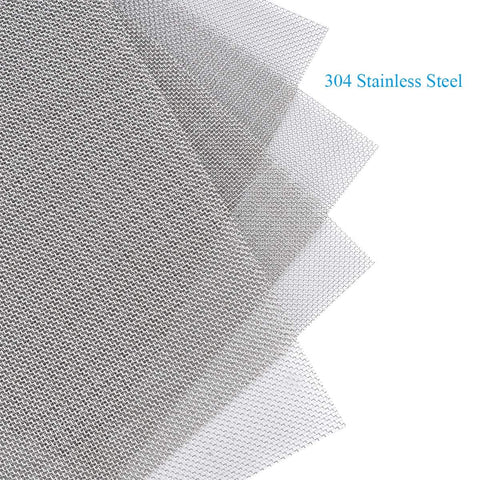 Stainless Steel Woven Wire Mesh 20 Mesh Heavy Duty 1mm Holes, 11.8 X 8.2 Inches Never Rust Vent Screen for air vents and filters