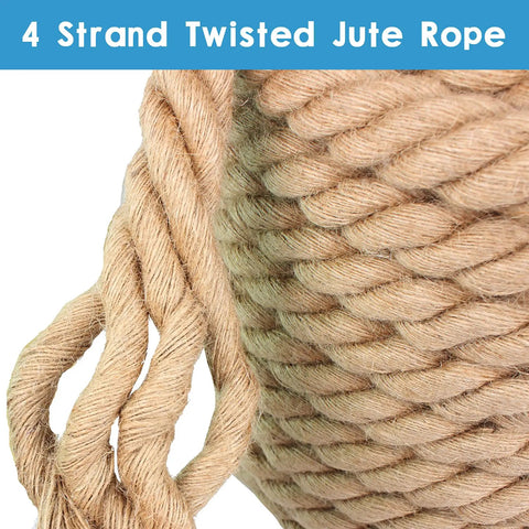 Close-up of 1.5 Inch Thick Twisted Rope, 100 Feet Of Natural Fiber For Landscaping, Crafts, Boating, Marine Use, Outdoor Tie Downs