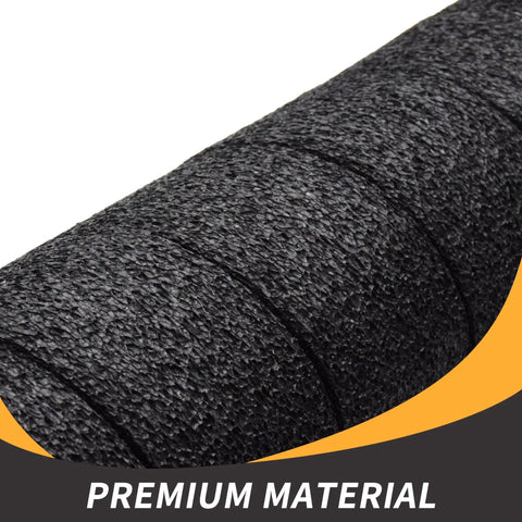Close-up of Self Adhesive Pipe Insulation Foam Tape For Outdoor Water Lines, black textured surface, premium material