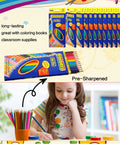 Back To School Supplies Kit For Kids Must Have 20 Sets With Colored Pencils 12 Colors Each And HB Pencils 200 Plus 20 Pencil Pouches Erasers And Sharpener For Classroom Office And Teacher Desk Use showing a girl drawing