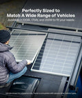 Person adjusting 200W RV Solar Panel For Camping And Van Life 24V Monocrystalline N Type 16BB Cells on roof