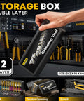 Pro Grade Crimping Tool Kit With Heat Shrink Connectors And Solder Seal Wire Connectors storage box with double layer design