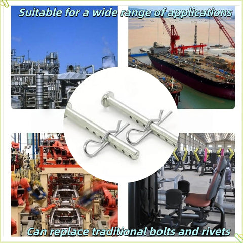 Six Pack Built Tough Heavy Duty Adjustable Multi Hole Eye Pins Clevis Pins Fasteners With R Clip For Farming Equipment