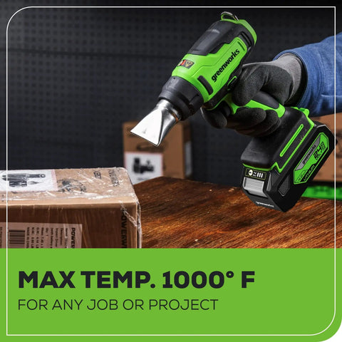 Using Cordless Heat Gun Kit With 24V Battery And Charger Included, Portable Hot Air Tool For Home, Garage, Outdoors, 1000F Max