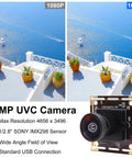 Ultra HD 16MP Wide Angle USB Camera For Computer And 3D Printer, IMX298 Sensor, 120 Degree Field Of View, UVC Video Webcam