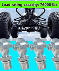 Heavy Duty One And A Quarter Chromoly Heim Joint Rod End Kit With Spacers, 12 TPI Threads, Two Pairs, Left And Right Hand Joints, High Misalignment Spacers From One Inch To Three Quarters Inch, Fits One Point Seven Five Inch OD Tubing With 0.120 Inch Wall, off-road suspension kit