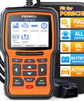 NT510 Elite OBD2 Scanner For Porsche With Full System Bi Directional Control And All Reset Services shown with features on screen