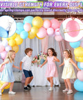 20 Pack Heavy Duty Balloon Arch Clips Plus 100 Multicolored Hot Air Balloons For Instant Birthday Party Setup, Woodworking And Studio Backdrop Spring Clamps That Are Totally Awesome And Ready To Use Right Now. Clear spring clip on pastel balloon arch at party backdrop