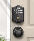 Keyless Entry Door Lock Set For Home, Front Door Lock With Knob, Electronic Keypad Lock, 300 User Codes, Auto Lock Deadbolt