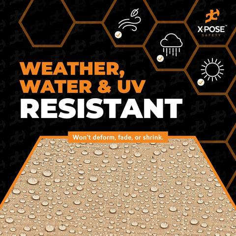 Heavy Duty Tan Poly Tarp 5 Ft By 7 Ft Multipurpose Protective Cover Waterproof Weatherproof Rip And Tear Resistant 12 Mil