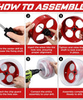 Step by step assembly of the 6-1/8 Inch Hole Saw Kit For Recessed Lights And Can Lights With Dust Bowl Dust Collection.