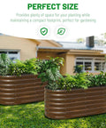 Galvanized Steel Raised Garden Bed Kit 2 Pack 4x2x2 Feet Metal Planter Box for Veggies Flowers and Herbs with plants