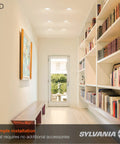 Modern hallway with Five To Six Inch LED Recessed Downlights With Trim, Dimmable 9W Equal To 65W, 625 To 675 Lumens, Warm White