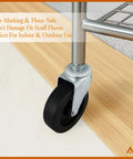 Get Your Workshop Rolling With These Badass Locking Casters Engineered For Smooth Swivel Glide On Carts Furniture And Workbenches. Close-up of black locking caster on cart.
