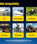 Wide compatibility image showcasing Heavy Duty 12V Electric Oil Extractor Pump For Slick Engine Swaps And Hassle Free Transmission Fluid Removal
