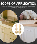 Image showing Brass Cabinet Handles 2 Pack T Bar Pulls Single Hole For Kitchen Drawers Wardrobe Cupboards And Doors application.