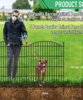 Outdoor Garden Fence For Dogs 32 Inch High 23 Ft Long Rustproof Metal Fencing With Ground Stakes No Dig Animal Containment
