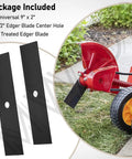Universal 9 Inch By 2 Inch Edger Blade Heat Treated With Half Inch Center Hole 2 Pack Fits McLane Power Trim King O Lawn Tru-Cut Edgers