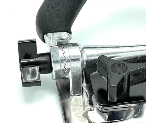 Close-up of Carpet Wall Trimmer Kit With 10 Sheffield Steel Blades showing adjustable knob and rubber handle detail.
