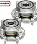 4X4 Front Wheel Bearing Hub Assembly Set for Toyota Tacoma 4Runner FJ Cruiser and Lexus GX460 GX470 6 Lug Hubs displayed front view