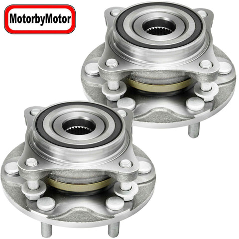 4X4 Front Wheel Bearing Hub Assembly Set for Toyota Tacoma 4Runner FJ Cruiser and Lexus GX460 GX470 6 Lug Hubs displayed front view