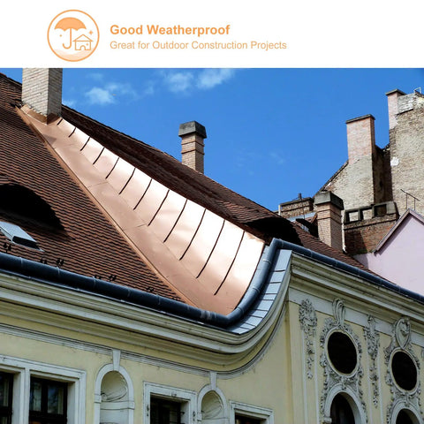 8 Inch Copper Flashing Sheet Roll 99.9 Percent Pure Copper Strip For Electrical Do It Yourself Projects used on a roof for weatherproofing