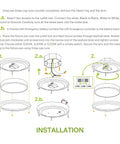 Installation guide for 18 Inch Round Flush Mount Ceiling Light Fixture With 3 CCT Dimmable LED Energy Star ETL Listed 28W 2230 Lumens