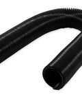 Sleek black vent hose for Badass Vented RV And Marine Battery Box Fits Group 24 Battery with smooth ridged surface.