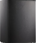 Slick Compact 3 Cubic Feet Upright Freezer In Matte Black Housing with textured surface and single door.