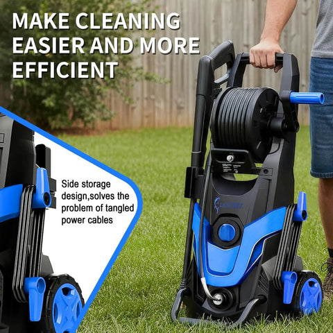 New Upgrade Beast Power Washer With 4 Quick Connect Nozzles 3.2 GPM Inlet Hose And Filter 500ml Soap Tank Heavy Duty Cleaner