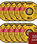 DeWalt metal cutoff wheel, 4-1/2 in x .045 in x 7/8 in, A60T, for angle grinders, 10-pack