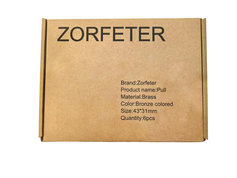 Box for Set Of Six Antique Brass Ring Pulls For Drawers And Cabinets With Flower Shaped Discs In Bloom Design Made From Solid Brass.