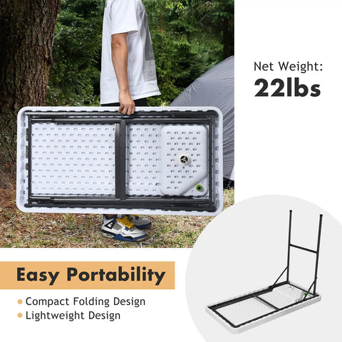 Portable Outdoor Fish Cleaning Table With Sink And Sprayer folded for transport, durable steel frame, and lightweight design