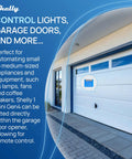 Gen4 Smart Relay Switch 1 Channel 8A With WiFi, Zigbee and Matter, Dry Contacts, 2 Pack, installed in garage door setup