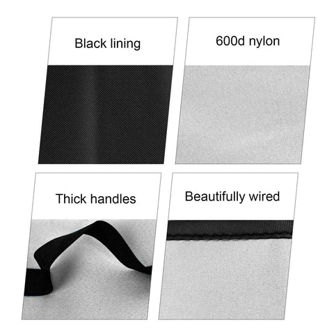 Heavy Duty Waterproof Anti Static Nylon Dust Cover for 3D Printers details: black lining, 600D nylon, thick handles, wiring.