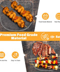 Kick Up Your Kitchen Game With These Premium Air Fryer Shelves For PowerXL Vortex 10Qt, 3 Pack Stainless Steel Mesh Crisper Racks, Dishwasher Safe, No Sweat Cleanup For Crispy Perfection Daily - Premium food grade air fryer racks with skewers.
