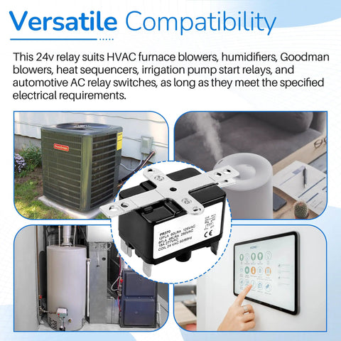 General Purpose 24V AC Relay With 12A Load And SPDT Contacts for Reliable Fan Control in Electromechanical Projects