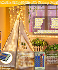 164 Feet Of 500 LED Fairy Lights With Bendable Silver Copper Wire Firefly String Lights 12 Modes With Timer Remote Warm White Decor