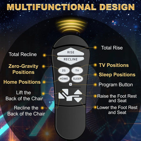 5 Pin Lift Chair Remote For Two Motor Golden And Ultra Comfort Chairs With 11 Button Layout Sit Or Home Button Replacement