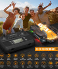 4K GPS Drone With Brushless Motors And Follow Me Mode, Beginner Friendly shown alongside controller with outdoor scene.