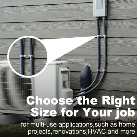 Six Foot AC Whip Kit With 3/4 Inch Non Metallic Liquid Tight Conduit And 8/3 Gauge Wires shown installed outdoors
