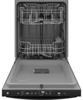 Hella Quiet And Super Spacious Top Control Dishwasher With Plastic Interior And Dry Boost featuring wide open third rack view.