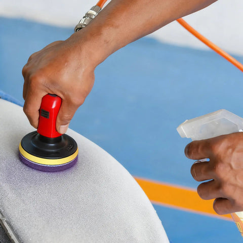 Using 65 Piece 3 Inch Sanding Disc Set With M10 Backing Pad for car polishing