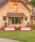 Red Arrow Yard Sale Signs With Stakes 16x5 Inches Double Sided Outdoor Estate Sale Signs For Business This Way Arrow Yard Signs