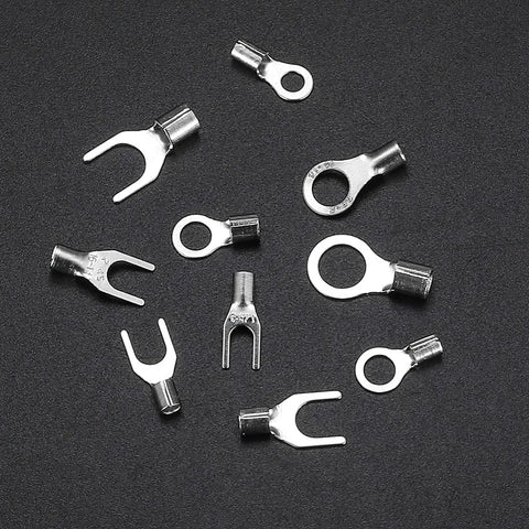 320 Piece Non Insulated Ring Fork U Type Female Terminal Kit For DIY Friendly Auto Electrical Wiring Copper Wire Lugs