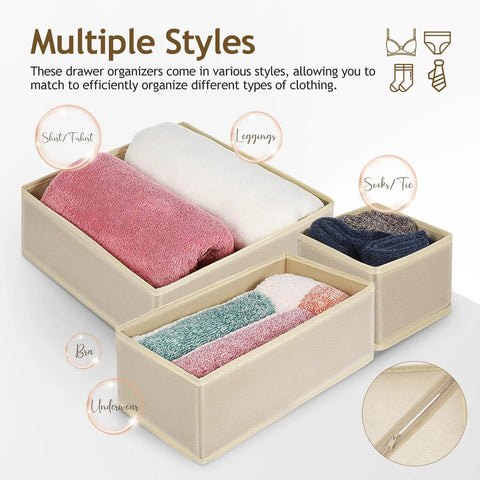 6 Piece Underwear Drawer Organizer Set Features Fold Flat Storage Bins Perfect For Your Closet Setup To Keep Socks Panties And Shirts Sorted Like A Pro