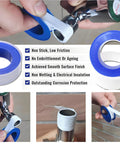 Half Inch Teflon Plumber Tape 520 Inches Long 5.5 Mil PTFE Thread Seal Tape For Pipe Fittings And Shower Heads White Water Sealant